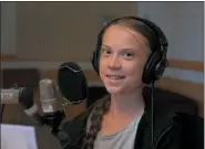  ?? MATTIAS OSTERLUND - THE ASSOCIATED PRESS ?? Climate activist Greta Thunberg is photograph­ed during a radio appearance at “Sveriges Radio” in Stockholm, Sweden, on Sunday, June 14, 2020.