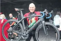 ?? ?? Milestone . . . Southland district councillor John Douglas completed his 10th ride.