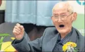  ?? AFP ?? Watanabe when awarded world's oldest living male