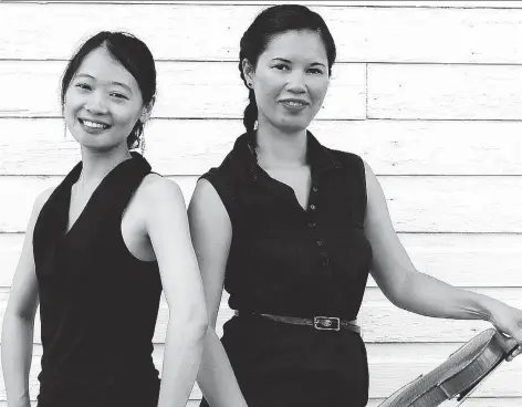  ??  ?? Violinist Kerry DuWors and pianist Futaba Niekawa will perform together as duo526 Tuesday, Aug. 23, at St. Andrew’s Presbyteri­an Church.