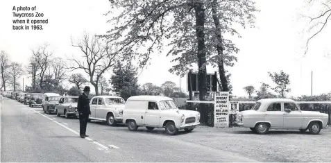  ??  ?? A photo of Twycross Zoo when it opened back in 1963.