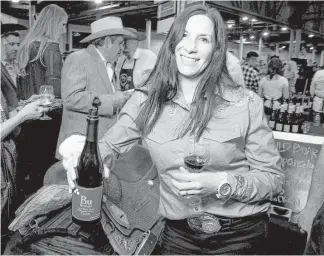  ?? Dave Rossman ?? Kerith Overstreet’s 2015 Bu Bruliam Sangiacomo Vineyard pinot noir earned a double-gold medal at the Rodeo Uncorked! event.