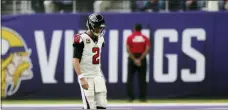  ?? JIM MONE — THE ASSOCIATED PRESS ?? QB Matt Ryan has thrown 297 career TD passes, but the Falcons have lost 11 of their last 18.