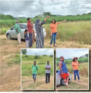  ??  ?? Minister for Education Rosy Akbar and families who are intrested in her 12-acre land in Ba.