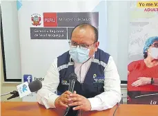  ??  ?? | Dr. Percy Huancapaza Chambi, jefe de la Red de Salud Ilo. |