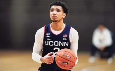  ?? Matt Slocum / Associated Press ?? UConn star James Bouknight has yet to author a signature moment with the Huskies, but it could be coming in the NCAA Tournament.