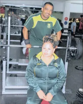  ?? Picture: ?? DREAM COME TRUE: Two local Paralympic powerlifte­rs, Ricardo Fitzpatric­k and Chantal Stierman, leave for Brazil on Saturday as they look to qualify for the Rio 2016 Paralympic Games.
Supplied