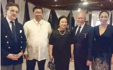  ??  ?? (From left) Ambassador Mathou, Sen. Franklin Drilon, Rustan’s chairman Nedy Tantoco, Ernest Escaler and Agnes Roscigno.