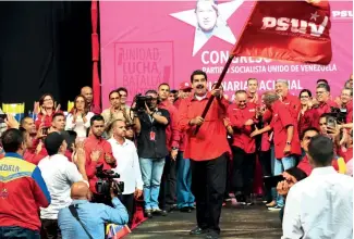  ?? XINHUA ?? Nicolás Maduro, presidente de Venezuela, está en plena campaña.