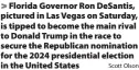  ?? Scott Olson ?? Florida Governor Ron DeSantis, pictured in Las Vegas on Saturday, is tipped to become the main rival to Donald Trump in the race to secure the Republican nomination for the 2024 presidenti­al election in the United States