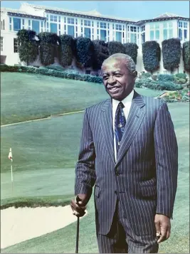  ?? PHOTOS COURTESY OF CHRIS CLAY ?? Roy Clay Sr. stands on the greens of the San Francisco Olympic Club, where he was the club's first Black board member.