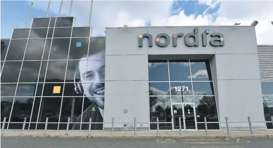  ?? PHOTO JEAN-FRANÇOIS DESGAGNÉS ?? Le contrat entre Bell Canada et Nordia pour la fourniture de services de soutien technique unilingue français prendra fin le 1er novembre. Nordia est une ancienne filiale de Bell qui a été vendue en 2015. Ici, les locaux de la capitale nationale.