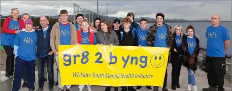  ??  ?? Students from Wicklow Youthreach taking part in the Postive Steps 5k in Wicklow town.