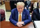  ?? CHARLY TRIBALLEAU/POOL/AFP VIA GETTY IMAGES FILE ?? A born showman, former President Donald Trump has thrived in front of the camera. But the strict confines of an American courtroom is another story.