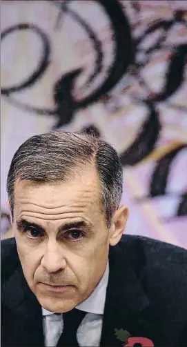  ?? STEFAN ROUSSEAU / AP ?? El gobernador del Banco de Inglaterra, Mark Carney