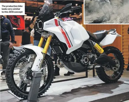  ?? ?? The production bike looks very similar to this 2019 concept