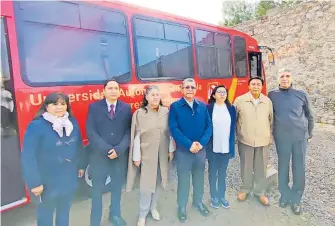  ?? /CORTESÍA: UATX ?? El autobús asignado para los alumnos de Medicina Veterinari­a no tendrá horarios de rutas determinad­as