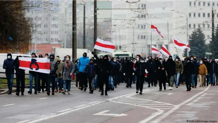  ??  ?? Акция протеста в Минске, 22 ноября
