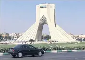  ??  ?? The Azadi Tower, symbol of Tehran. THAI flights from Thailand to Iran begin today.