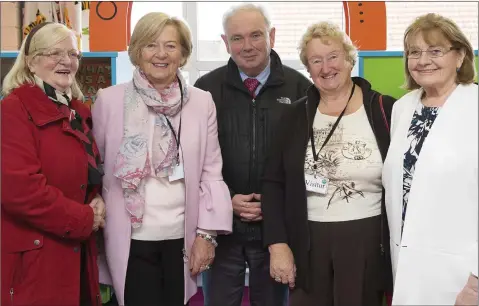  ??  ?? Former teachers Christine Kennedy, Patricia McHale, Raymond Hughes, Judy Coolahan and Áine McHugh.