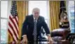  ?? ASSOCIATD PRESS ?? President Donald Trump poses for a portrait in the Oval Office in Washington. With his tweets and his bravado, Trump is putting his mark on the presidency in his first 100 days in office.