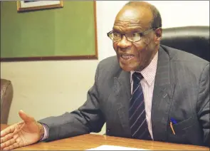  ?? — Picture by John Manzongo ?? Registrar-General Mr Tobaiwa Mudede stresses a point during a press briefing in Harare yesterday.