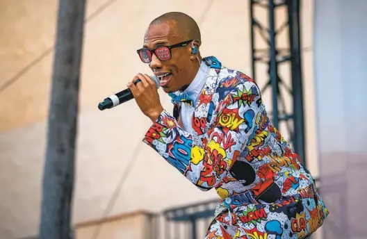  ?? NELVIN C. CEPEDA U-T PHOTOS ?? Teddy Martin was among the performers at the annual Out at the Fair celebratio­n at the San Diego County Fair on Saturday.