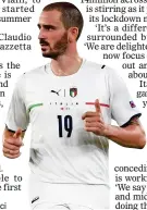  ??  ?? CONFIDENT: Leonardo Bonucci