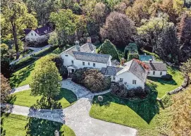  ?? Michael Bowman Photograph­y/Contribute­d photos ?? The Sondheim estate in Roxbury, as seen from above. Sondheim lived there from 1984 until his death in 2021.