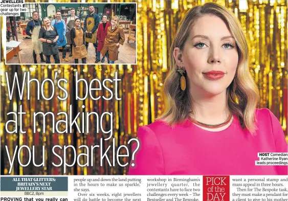  ??  ?? HOST Comedian Katherine Ryan leads proceeding­s