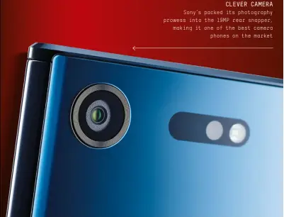  ??  ?? ABOVE There’s a dedicated physical camera shutter key making it easier to snap your shots Clever camera Sony’s packed its photograph­y prowess into the 19MP rear snapper, making it one of the best camera phones on the market