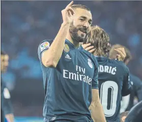  ?? FOTO: AP ?? Benzema lleva cuatro goles con Solari en 12 días Con Lopetegui hizo seis en dos meses