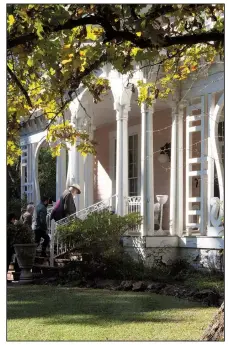  ??  ?? The elaborate front porch of the Graham-Gaughan-Betts home