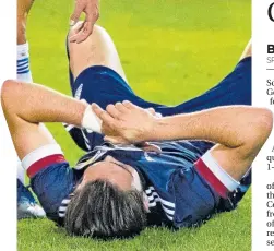  ??  ?? Fraser Hornby’s anguish is obvious after Greek defeat