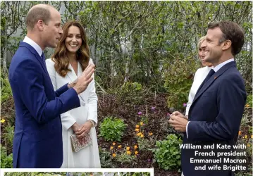  ??  ?? William and Kate with French president Emmanuel Macron and wife Brigitte