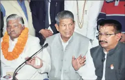  ?? PTI ?? CM Rawat and PCC chief Upadhyaya differ over alliance and tickets.