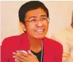  ??  ?? Journalist of the Year Maria Ressa.