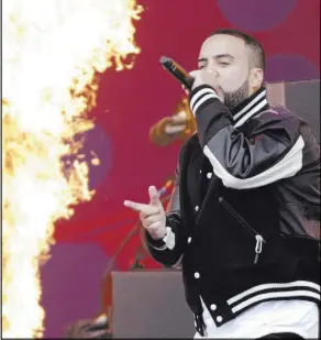  ?? Isaac Brekken ?? French Montana performs onstage during the Daytime Village at the iHeartRadi­o Music Festival Saturday at the Las Vegas Village.