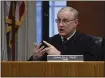  ?? JOSE CARLOS FAJARDO — STAFF ?? Contra Costa County Judge Charles Treat speaks about the state’s new police transparen­cy law during a hearing Friday.