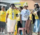  ??  ?? PULLING TOGETHER: UDM supporters gather to campaign for votes