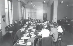  ??  ?? The Star’s newsroom in 1930. It was by then the largest-circulatio­n newspaper in Canada.