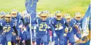  ?? APRILGAMIZ /THE MORNING CALL ?? Allen runs onto the field against Dieruff during a high school football game held at J.Birney Crum Stadium in Allentown on Saturday Oct. 27, 2018.