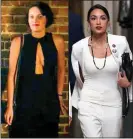  ??  ?? DAZZLING DUO: Waller-Bridge in Fleabag, left, and Ocasio-Cortez