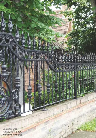  ??  ?? Bespoke Eros railing, from £480, North Valley Forge