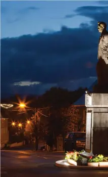  ??  ?? Heart on the hill overlookin­g the village of Kiltyclogh­er where the Stoney Woods Festival will be held. Pic : Joe Sheerin.