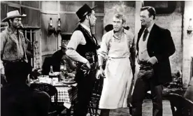  ?? Valance. Photograph: Moviestore/Rex/Shuttersto­ck ?? Lee Van Cleef, Lee Marvin, James Stewart and John Wayne in The Man Who Shot Liberty