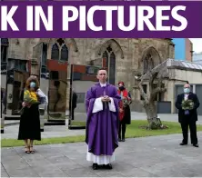  ??  ?? A wreath-laying ceremony was held at St Andrew’s Cathedral marking the 80th anniversar­y of the death of around 100 Scots-Italians in the World War Two sinking of the Arandora Star