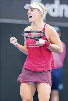  ?? FOTO: IMAGO ?? Angelique Kerber spielt in den vergangene­n Wochen wie ausgewechs­elt. Erleichter­t feiert sie im Finale von Sydney einen gewonnenen Ballwechse­l.