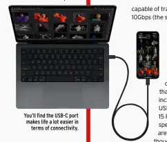  ?? ?? You’ll find the USB-C port makes life a lot easier in terms of connectivi­ty.