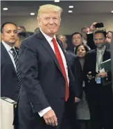  ?? DREW, AP RICHARD ?? President Trump arrives at the United Nations onMonday.